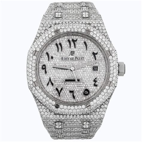 iced out audemars piguet replica|audemars piguet arabic dial.